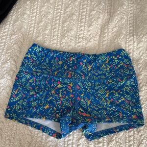 Fleo Blue Multicolor Athletic Shorts